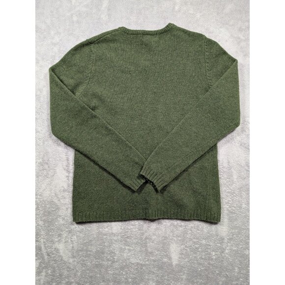 Great Northwest Sweater Mens XL Green Lambswool Business Casual V Neck Pullover - Picture 9 of 9